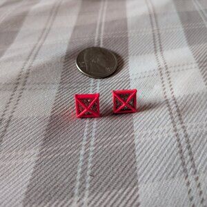 Lightly Used J. Crew Pink Square Stud Earrings